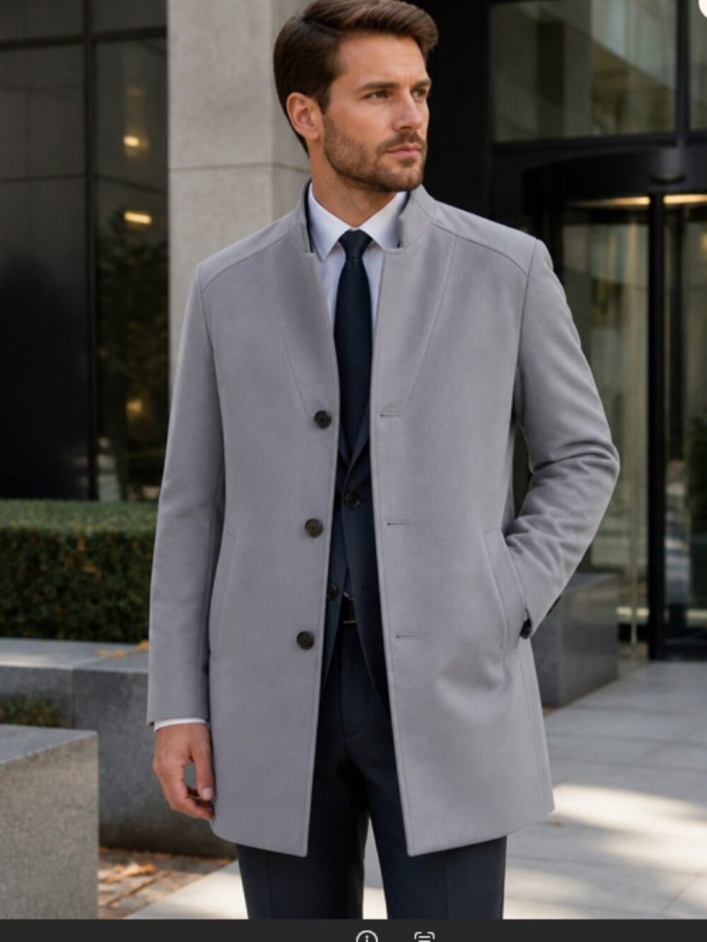 MEN'S GREY OVERCOAT. NWT 🆕🆕🆕